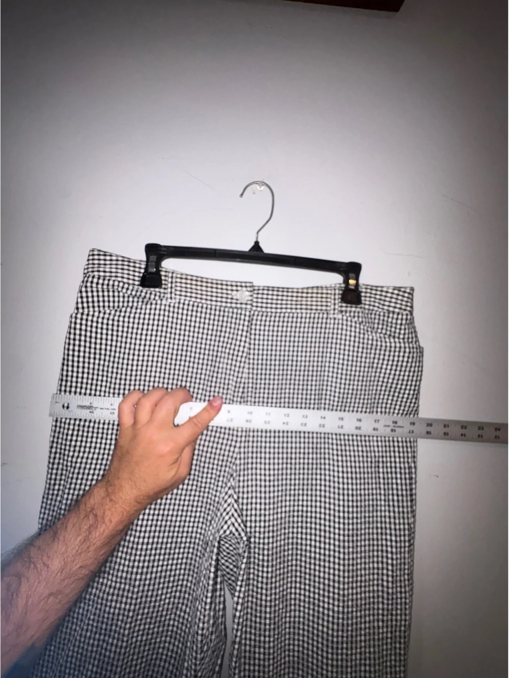 Appleseed's Black and White Gingham Cotton Pants Size 14